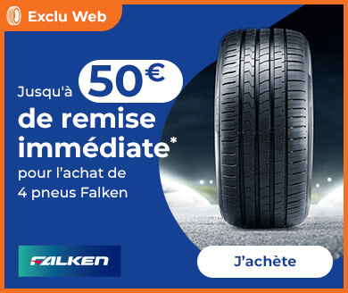 Exclu Web : Jusqu'à 50€ de remise immédiate pour l'achat de 4 pneus Falken