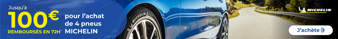 Jusqu'à 100€ remboursés en 72h pour l'achat de 4 pneus MICHELIN - CN5