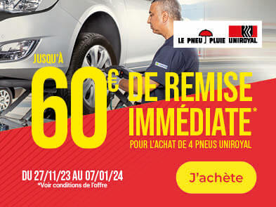 Jusqu'à 690€ de remise immédiate * pour l'achat de 4 pneus
