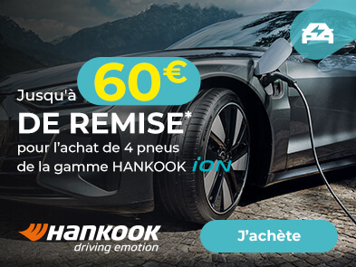 Jusqu'à 60€ de remise immédiate pour l'achat de 4 pneus de la gamme HANKOOK iON