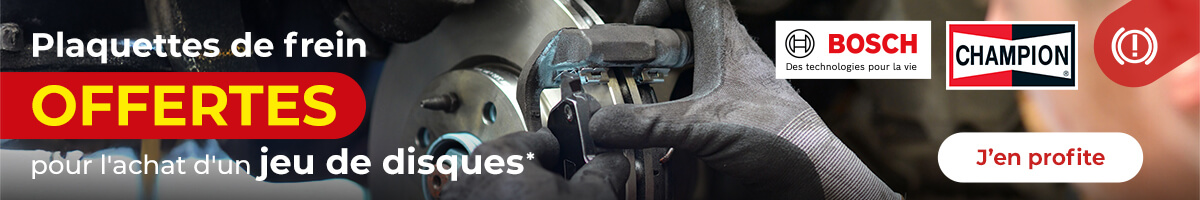 CN7 - Entretien - Plaquettes de frein offertes Plaquettes de frein offertes pour l'achat d'un jeu de disques