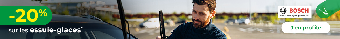-20% sur les balais d'essuie-glaces