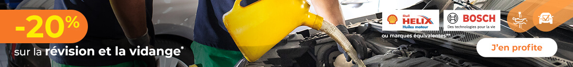 -20% sur la révision et la vidange