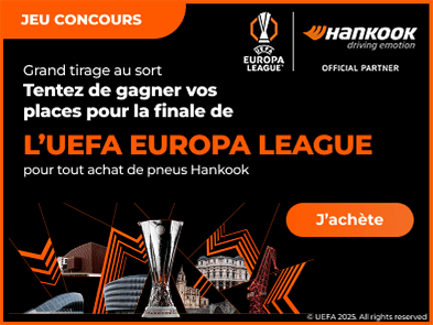 Tentez de gagner vos places pour la finale de l'UEFA Europa League pour tout achat de pneus Hankook