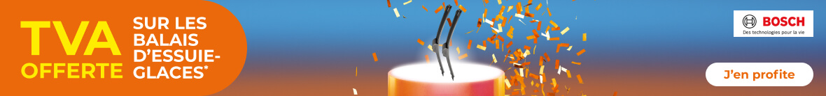 TVA offerte sur les balais d'essuie-glaces