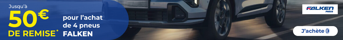 Jusqu'à 50€ de remise immédiate* pour l'achat de 4 pneus FALKEN