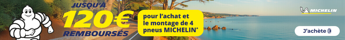 Jusqu'à 120€ remboursés pour l'achat et le montage de 4 pneus MICHELIN