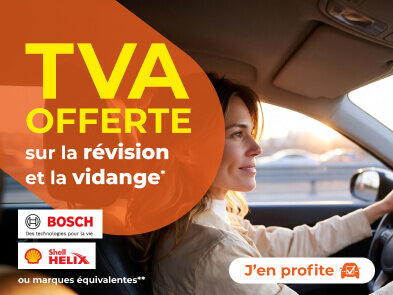 TVA offerte sur la révision et la vidange*
