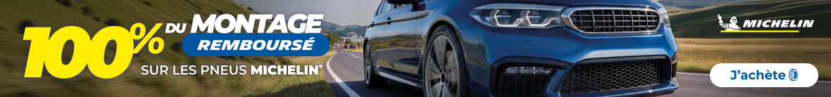 100% du montage offert* sur les pneus MICHELIN