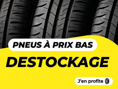 Prix bas sur une sélection de pneus en déstockage*