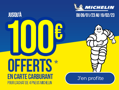 100€ offerts en carburant pour l'achat de 4 pneus Michelin